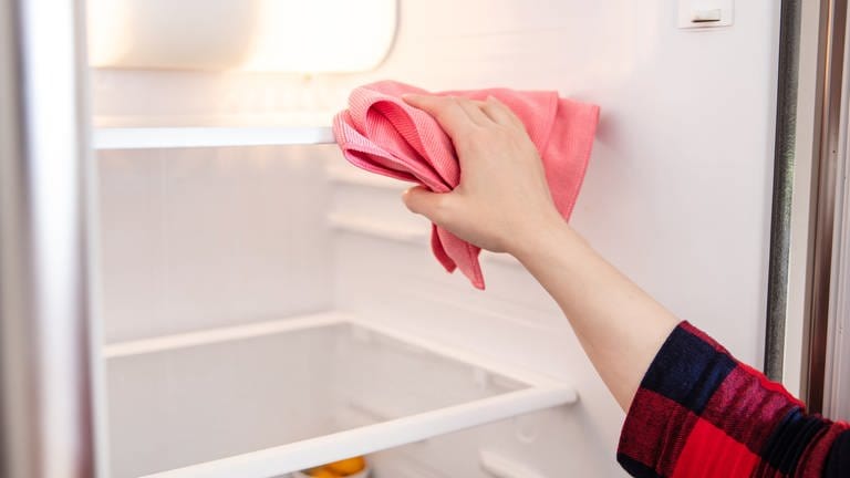 Den Kühlschrank sollte man regelmäßig reinigen, etwa ein- bis zweimal im Monat (Foto: Colourbox)